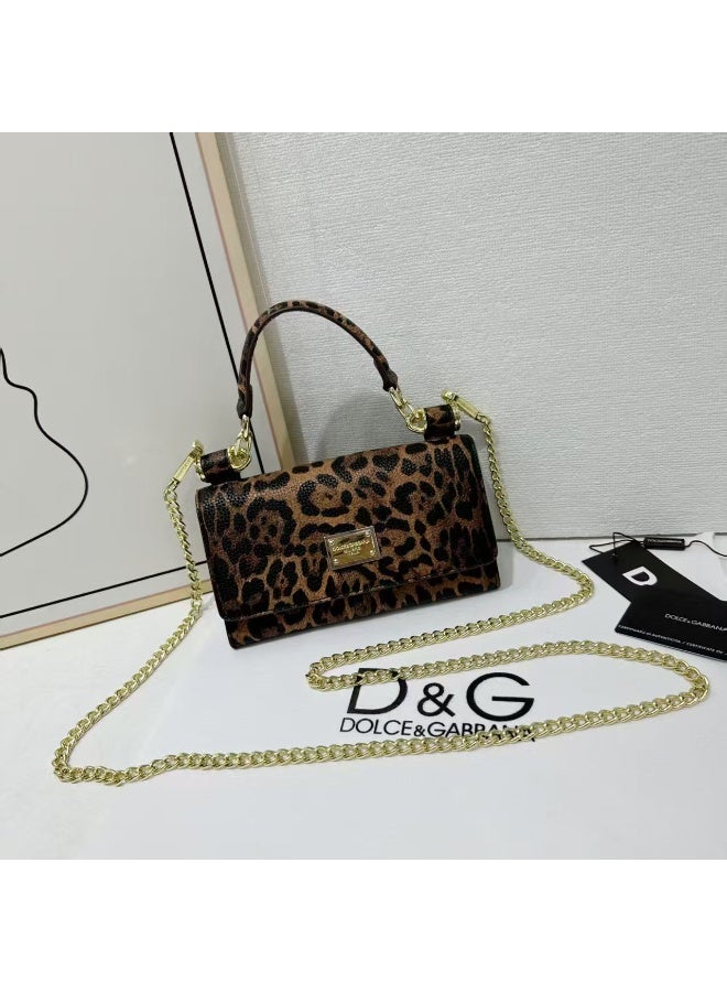 D&G Sicily Leopard Leather Bag
